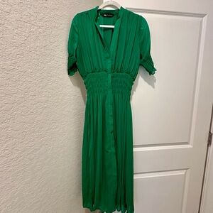 Zara green midi dress